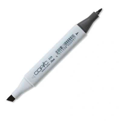 Image de COPIC Classic E29, Burnt Umber, Twin Marker avec Une Pointe Moyenne et Fine