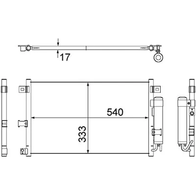Image de MAHLE ORIGINAL AC 507 000S Condenseur De Clim avec déshydrateur 16 10,15 557 MAZDA: MX 5 3