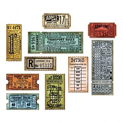 Image de Sizzix 662698 Thinlits Die Set 6PK Empilement de Timbres par Tim Holtz, Acier Inoxydable, Argent, 19,1 x 14,4 0,4 cm