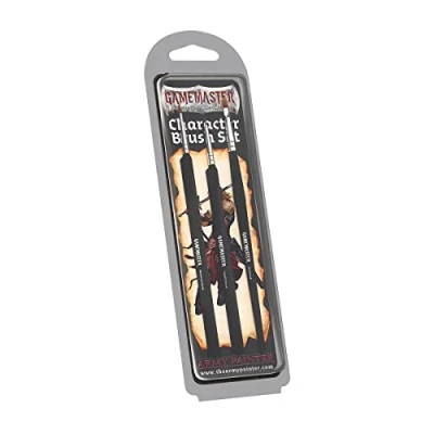Image de The Army Painter GameMaster Character Brush Set, 3 Pinceaux Essentiels pour Maquettes, 1 Pinceau De Détail, Monstrueux Et à Sec. Un Ensemble des Figurines Warhammer 40k DND