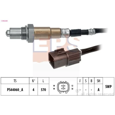 Image de EPS 1.998.605 Sonde lambda chauffé, planaire, Filetage prégraissé MITSUBISHI: PAJERO 2
