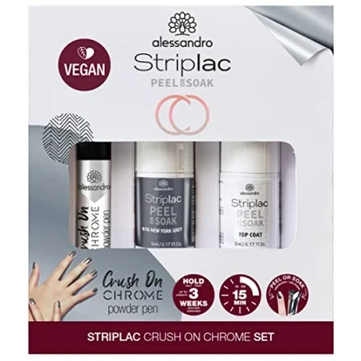 Image de alessandro Striplac Peel or Soak Silver Crush On Chrome Set Perfekte Nägel in 15 Minuten