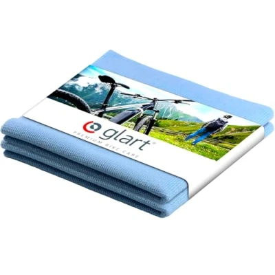 Image de Glart 42BBF Lot de 2 chiffons en microfibre BLEU pour entretien vélo, 40 x cm, doux et absorbants les lustrage ne rayent ni boulochent.