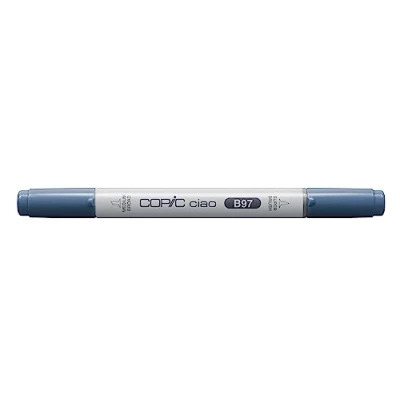 Image de COPIC Ciao B97, Night Blue, Twin Marker avec une pointe de largeur moyenne et Brush