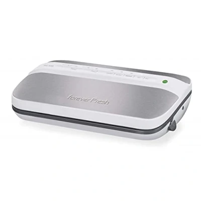 Image de MACOM Forever Fresh VAC 6090 Machine sous vide automatique pour aliments avec porte rouleau et pot à mariner