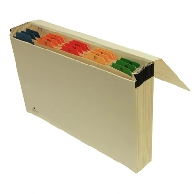 Image de Trieur à soufflet en manille avec index alphabétique mylar multicolore