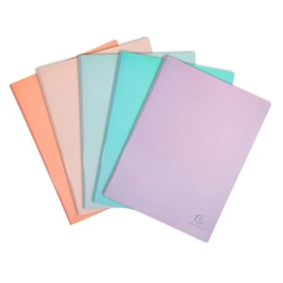Image de Exacompta Réf. 8861E Carton de 8 Protège documents OPAK 60 pochettes cristal lisse 120 vues pour format A4 dimensions 24 x 32 cm couverture en polypro semi rigide couleur noir