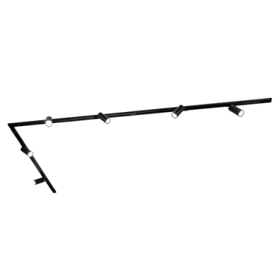 Image de Ledvion Éclairage de piste LED 3M + 6 Track Spotlights (5W, 2700K, Noir, Dimmable), 1 phase Fixture, Spot voie, luminaire