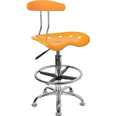 Image de Flash Furniture Tabouret de Dessin, Chrome, Jaune, 50,8 x 43,82 104,14 cm