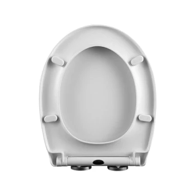 Image de Abattant WC, Abattants WC à Fermeture Douce Blanc, en Forme de O Ovale Lente et Dégagement Rapide, Plastique, 37 X 44 Cm,07F (Size : 07F)