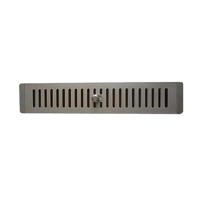 Image de Grille d&#039;Aération Ajustée en Aluminium Anodisé, idéale pour les Placards et Armoires, de Ventilation Régulée Aluminium, Diffuseur d&#039;Air Ouverte Fermée. (41 x 8 cm)
