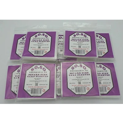 Image de docsmagic.de 1.000 Medium Square Board Game Sleeves 80 x 82 10 Packs