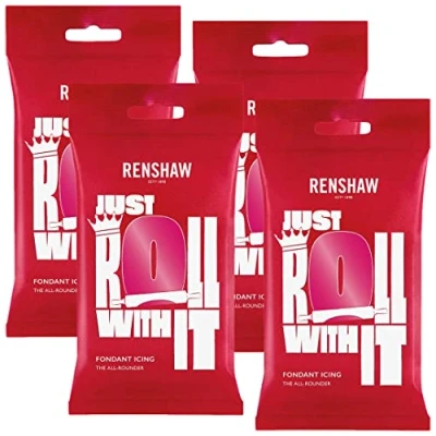 Image de Renshaw Glaçage prêt à rouler Rose fuchsia 1 kg (Multipack 4 x 250 g)