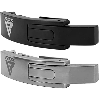 Image de RDX Boucle à Levier de Rechange pour Ceintures d&#039;haltérophilie et d&#039;haltérophilie, Fermoir en Alliage moulé plaqué Chrome Acier Inoxydable, Serrage libération (Ceinture Non Incluse)