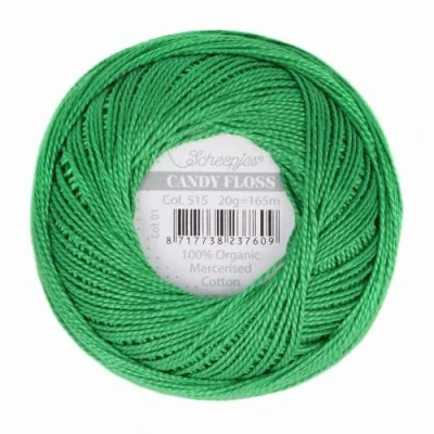 Image de Scheepjes Candy Floss 515 Emerald (165m) Organique Mercerisé Coton Fil 1x20g