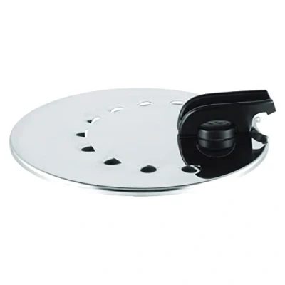 Image de Tefal Ingenio L98298 Multi Couvercle Inox 20 28cm Idéal pour Égoutter Compatible avec les casseroles et poêles Passe au lave vaisselle Acier inoxydable/Noir