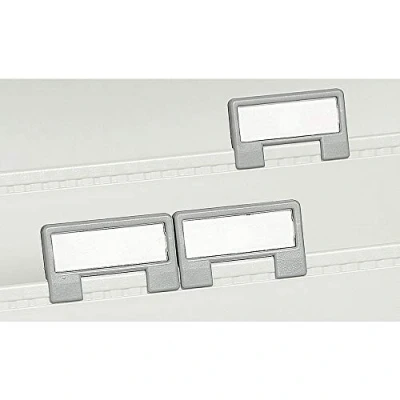 Image de Exacompta Réf. 55641D 1 jeu de 5 onglets signalisation couleur gris unis à fenêtre largeur 30 mm pour intercalaires boîtes fiches et bacs en polystyrène