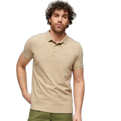 Image de Superdry Polo, Homme, Taille: Small, Tan brown fleck marl