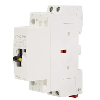 Image de Walfront 2P Contacteur de Ménage, Montage sur Rail Din Mini avec Commutateur Commande Manuelle 25A 220V 50Hz(2NO)