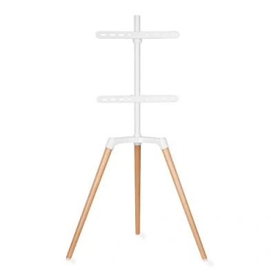 Image de Support TV sur Pied NEDIS TVSM7060WT Rotatif Charge max. 35 kg Design scandinave Blanc