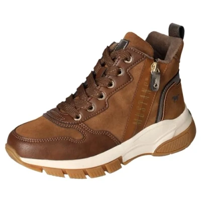 Image de MUSTANG Femme 1481 501 Bottines à Lacets, Cognac, 41 EU