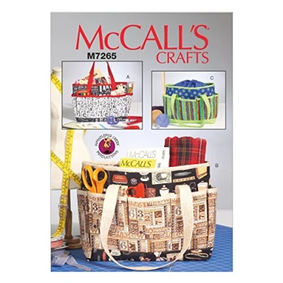 Image de McCall&#039;s Patterns 7265 OSZ, Sac fourre Tout, Coton, Multicolore, Taille Unique