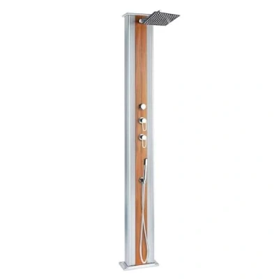 Image de Formidra DS D463AW Douche Hybride Collection Dada Straight 37 L INOX et Bois La Classe Intemporelle, Gris