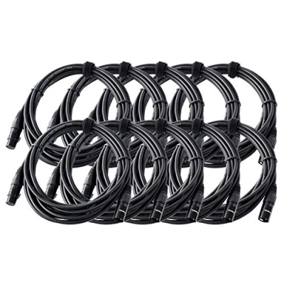 Image de Pronomic Stage XFXM 5 Câble de micro XLR m noir set 10