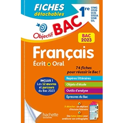 Image de Objectif BAC 2023 Fiches détachables Français 1res STMG STI2D ST2S STL STD2A STHR, 202 Livre d’occasion Très bon