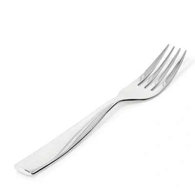 Image de Alessi Mw03/5 Dressed Fourchette à dessert en Acier Inoxydable 18/10 Brillant avec Décoration Relief, Set de 6 Pièces