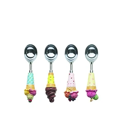 Image de Excelsa Lollypop Cuillère à Glace, Acier, Multicolore, 16 X 4 cm