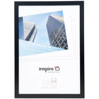 Image de Oxford cadre photo en bois noir A3, 30 x 42 cm, pour diplômes, sans verre avec ouverture