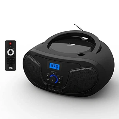 Image de WE Lecteur Radio CD USB(MP3) Bluetooth avec télécommande, 2 * 2W Noir