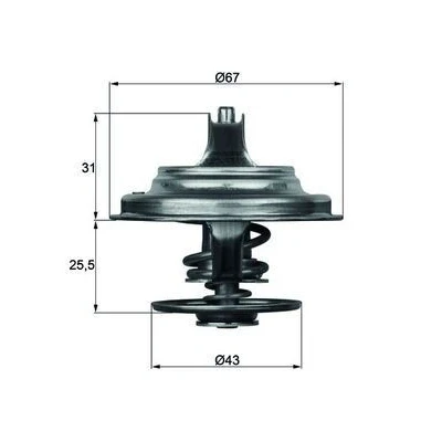 Image de MAHLE ORIGINAL TX 23 71D Thermostat d&#039;eau 71 avec joint d&#039;étanchéite NISSAN: MICRA 4