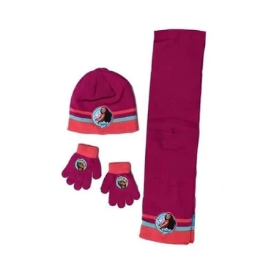 Image de Set 3 pièces Bonnet + écharpe gants Vaiana (Fuchsia, unique)
