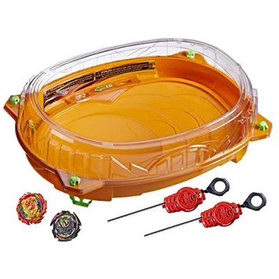 Image de Beyblade Burst QuadDrive Set de Combat Cosmic Vector, arène Beystadium, 2 toupies et lanceurs, à partir 8 Ans Multicolore