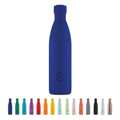 Image de Cool Bottles Bouteille en Acier Inoxidable 750 ml Vivid Blue 30,5 x 8 cm Isotherme Boissons Froides 36 Heures Chaudes 18 Triple Technology Sans BPA