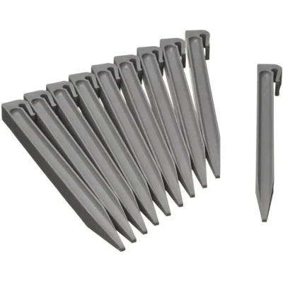 Image de Ancres pour bordure de jardin en polypropylene NATURE H 26,7 x 1,9 1,8 cm Gris