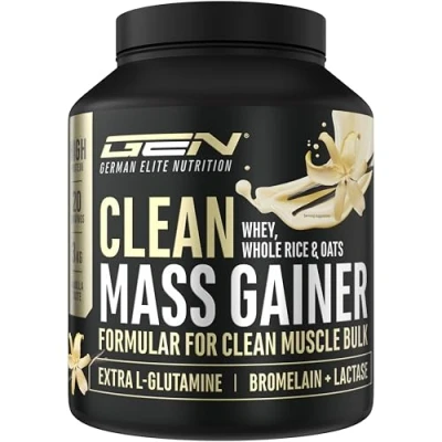 Image de Clean Weight Gainer 3 kg Avec des glucides complexes &amp; protéines Idéal pour la phase de masse Poudre prise et poids Goût Vanille
