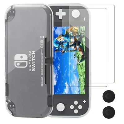 Image de REDTRON Étui de Protection pour Nintendo Switch Lite, en Cristal TPU Comfort avec Protecteur d&#039;écran Verre trempé &amp; Capuchons Pouce Console Lite 2019