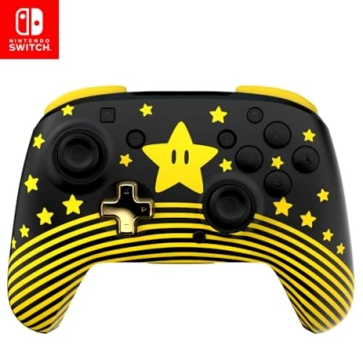 Image de Manette sans fil Turtle Beach Rematch : Super Mario Star Toutes les Nintendo Switch, brille dans le noir, batterie rechargeable, sous licence officielle