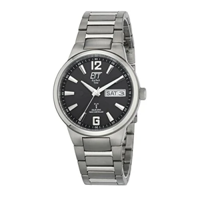 Image de Montre pour homme radio pilotée solaire Eco Tech Time Everest II EGT 11321 21M Bracelet en titane
