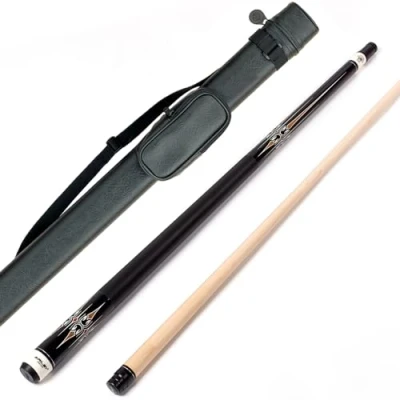 Image de Riley Centurion Queue de billard américain avec poignée en cuir synthétique Section 58 (147 cm) Pointe 13 mm étui rigide (P5C)