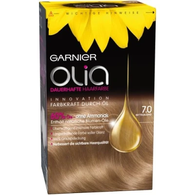 Image de Garnier Olia Coloration pour cheveux, contient 60% d’huiles de fleurs des couleurs intenses Sans Ammoniaque 3 x 1 pièce