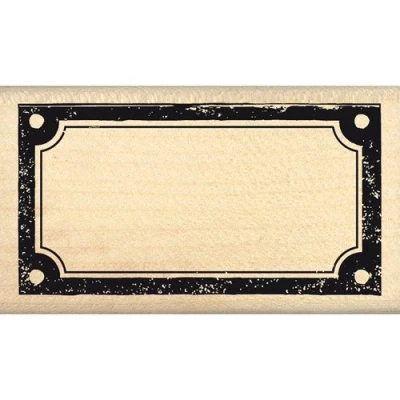 Image de Florilèges Design FD214039 Tampon Scrapbooking Étiquette Unique Beige 4 x 7 2,5 cm