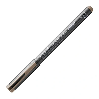 Image de COPIC Stylo à dessin multi lignes Gris 0,03 mm avec encre pigmentée résistante l&#039;eau et l&#039;alcool Pour croquis, illustrations chaud