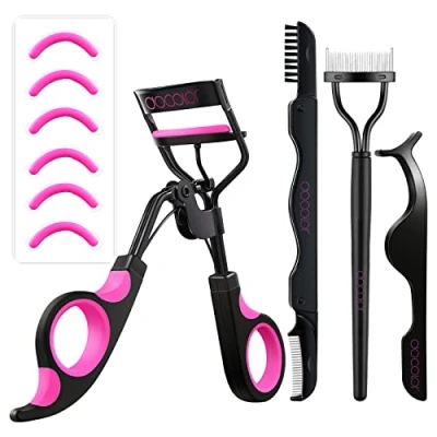 Image de Docolor Kit de recourbe cils 4 en 1 avec 6 recharges supplémentaires pour applicateur