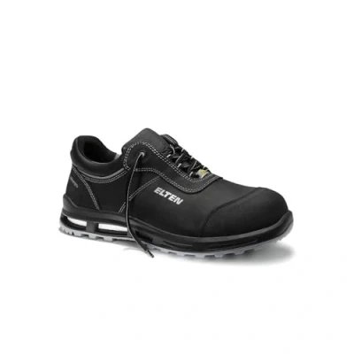 Image de ELTEN REACTION XXT Low ESD S3, chaussures de sécurité, femme et homme, cuir, embout plastique (plus léger que l&#039;embout acier), léger, robuste, noir/gris, pointure : 36