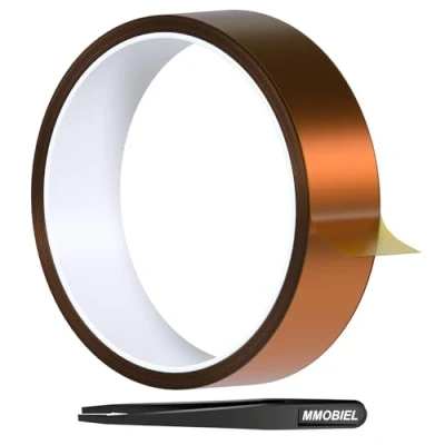 Image de MMOBIEL Ruban Adhésif (30mm x 30m) Polyimide Résistant à la Chaleur pour Sublimation de Pressage Thermique Haute Température ESD HVAC Electronique Soudure Impression 3D etc.