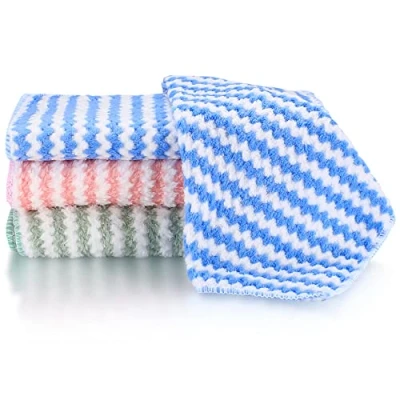 Image de 12 Pièces Chiffons de Nettoyage en Microfibre, Lingettes Réutilisables, Microfibre Torchons Poussiere Serviettes pour Cuisine Voiture Verre Vitre Maison